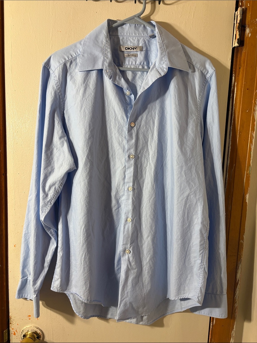 DKNY Pale Blue Button-Up Dress Shirt